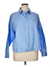 Old Navy 100% Cotton Color Block Blue Long Sleeve Button-Down Shirt Size XL - photo 1