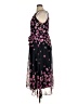DKNY 100% Polyester Floral Black Cocktail Dress Size 16 - photo 5