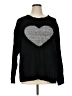 Ellos Hearts Black Pullover Sweater Size 1X - photo 1