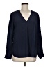 J.Crew 100% Silk Blue Long Sleeve Silk Top Size 8 - photo 1