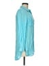 Cato 100% Rayon Teal Long Sleeve Blouse Size M - photo 4