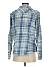 L.L.Bean Plaid Blue Long Sleeve Button-Down Shirt Size S - photo 2