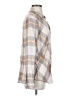 Maven West 100% Rayon Plaid Tan Long Sleeve Blouse Size XS - photo 4
