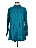 Soft Surroundings 100% Modal Teal 3/4 Sleeve Button-Down Shirt Size L - photo 1