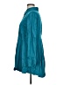 Soft Surroundings 100% Modal Teal 3/4 Sleeve Button-Down Shirt Size L - photo 5