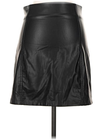 Zara Faux Leather Skirt (view 2)