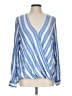Kut from the Kloth 100% Rayon Blue Long Sleeve Blouse Size L - photo 1