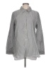 Calvin Klein Stripes Gray Long Sleeve Button-Down Shirt Size L - photo 1