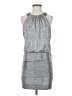 Laundry by Shelli Segal 100% Polyester Metallic Silver Cocktail Dress Size 4 (petite) - photo 1