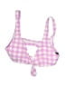 J.Crew Checkered-gingham Pink Swimsuit Top Size S - photo 1
