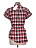 Guess 100% Cotton Red Short Sleeve Button-Down Shirt Size L - photo 2
