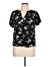 Old Navy 100% Rayon Black Short Sleeve Blouse Size L - photo 1