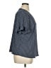 CeCe Polka Dots Blue Short Sleeve Blouse Size 1X - photo 4