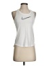 Nike 100% Polyester Solid White Silver Active Tank Size XS - photo 1
