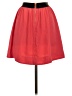 Bebe 100% Polyester Solid Red Casual Skirt Size S - photo 2