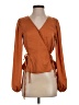 Lulus 100% Polyester Brown Long Sleeve Blouse Size S - photo 1
