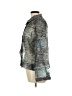 Erin London Metallic Silver Long Sleeve Blouse Size L - photo 5