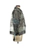 Erin London Metallic Silver Long Sleeve Blouse Size L - photo 4
