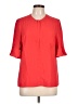 Nanette Lepore 100% Polyester Red Short Sleeve Blouse Size L - photo 1