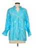 Boho Chic Blue 3/4 Sleeve Blouse Size L - photo 1