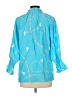 Boho Chic Blue 3/4 Sleeve Blouse Size L - photo 2