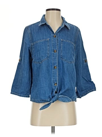 BCBGMAXAZRIA 3/4 Sleeve Button-Down Shirt (view 1)