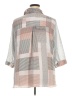 Rose + Olive Color Block Gray 3/4 Sleeve Button-Down Shirt Size 2X - photo 2