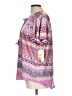 One World Paisley Purple Short Sleeve Blouse Size L - photo 5