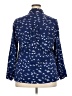Notations Print Blue Long Sleeve Blouse Size 2X - photo 2