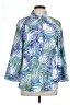 Cali And York Tropical Blue 3/4 Sleeve Blouse Size L - photo 1