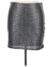 H&M 100% Polyester Metallic Silver Faux Leather Skirt Size XL - photo 1