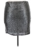 H&M 100% Polyester Metallic Silver Faux Leather Skirt Size XL - photo 2