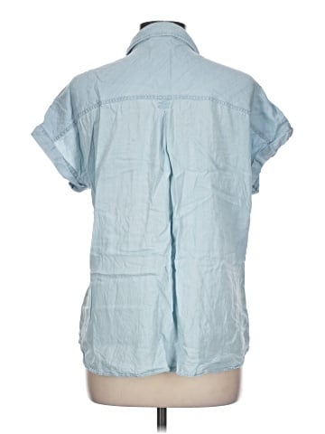 Cosmic Blue Love Short Sleeve Button-Down Shirt (view 2)