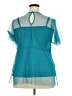 Lane Bryant 100% Polyester Teal Short Sleeve Blouse Size 18 - 20 Plus - photo 2