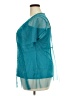 Lane Bryant 100% Polyester Teal Short Sleeve Blouse Size 18 - 20 Plus - photo 5