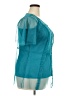 Lane Bryant 100% Polyester Teal Short Sleeve Blouse Size 18 - 20 Plus - photo 4