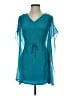 Amour Vert Teal Short Sleeve Blouse Size XS - photo 1
