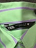 Zara Stripes Green 3/4 Sleeve Button-Down Shirt Size M - photo 7