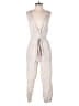 Free People 100% Silk Solid Gray Jumpsuit Size 4 - photo 1