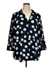 CAbi Floral Blue 3/4 Sleeve Blouse Size XL - photo 1
