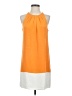 Theory Color Block Orange Casual Dress Size 4 - photo 1