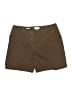 Talbots Outlet Solid Brown Khaki Shorts Size 16 - photo 1