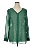 CAbi Green Long Sleeve Blouse Size XL - photo 1