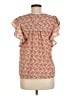 Monteau Red Short Sleeve Blouse Size M - photo 2