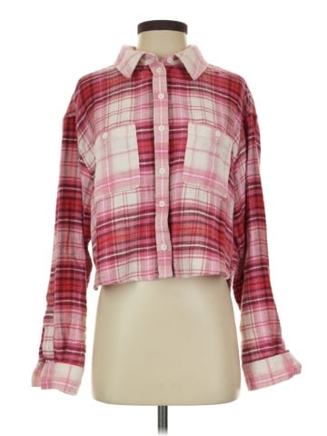 American Eagle Outfitters Long Sleeve Button-Down Shirt (view 1)