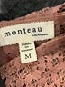 Monteau Brown Short Sleeve Blouse Size M - photo 7