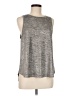 Deletta Silver Sleeveless T-Shirt Size M - photo 1