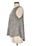 Deletta Silver Sleeveless T-Shirt Size M - photo 5