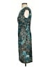 Connected Apparel Paisley Teal Cocktail Dress Size 4 - photo 5