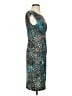 Connected Apparel Paisley Teal Cocktail Dress Size 4 - photo 4